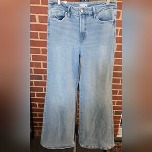 Good American Palazzo Wide Leg Flare Jeans